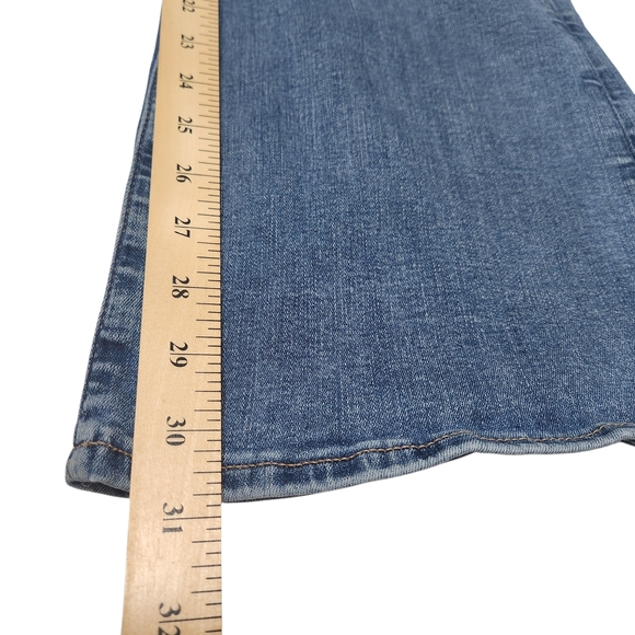 American Eagle Kick Boot Jeans 16 Blue Super Hi-Rise Next Level Stretch Flare - Picture 10 of 11